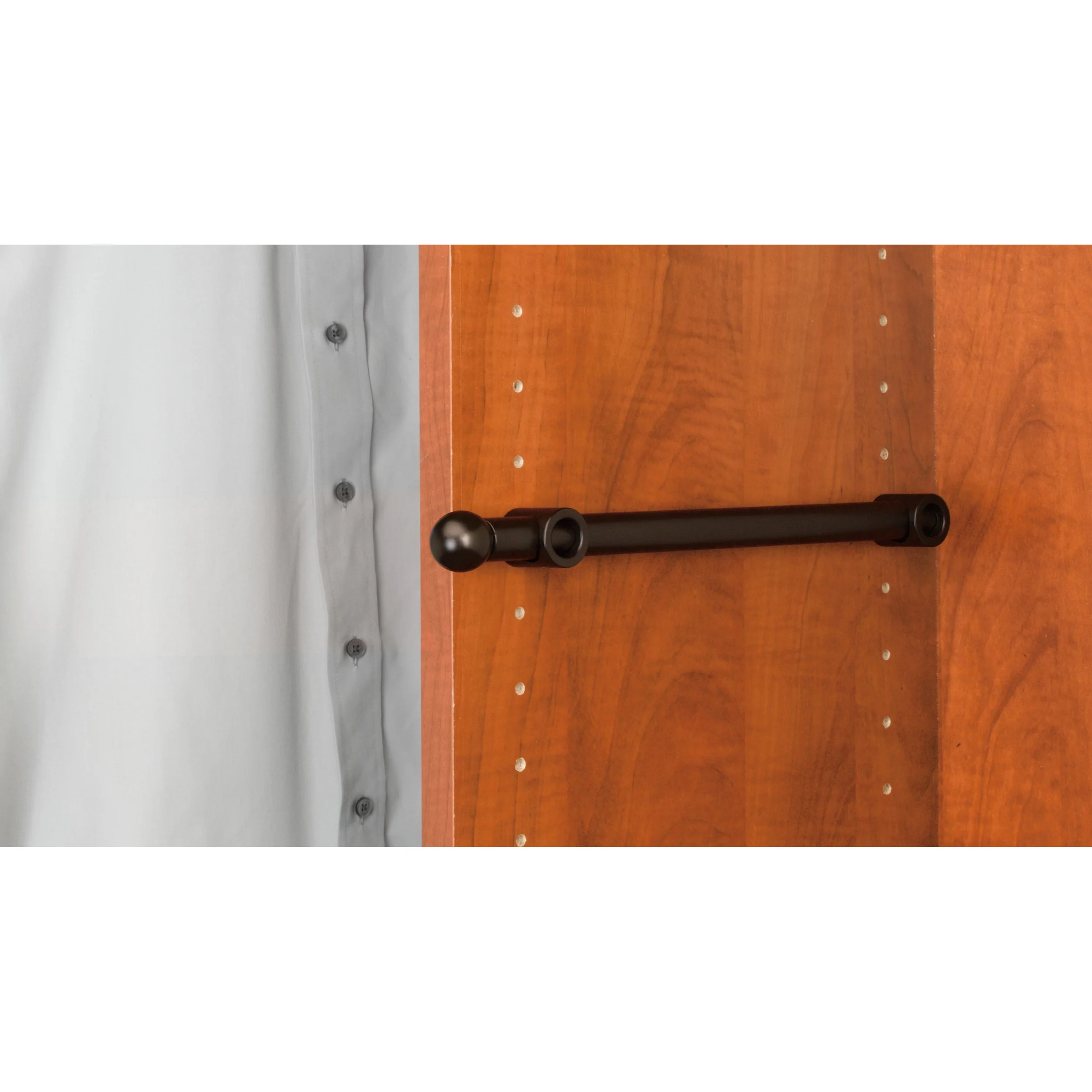 14 in Oil Rubber Bronze Designer Valet Rod Oil Rubbed Bronze  1.25 in (32 mm) W x 13.88 in (353 mm) D x 1.13 in (29 mm) H - Image 2