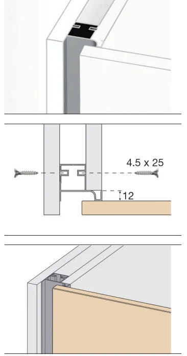 Plastimodul Gola vertical L-profile 2.35 m (7' 8.5") Brushed Nickel - Image 2