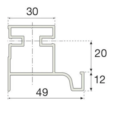 Plastimodul Gola vertical L-profile 2.35 m (7' 8.5") Brushed Nickel - Image 3