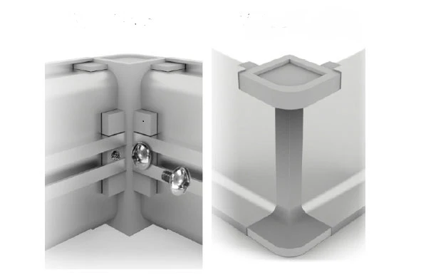 Plastimodul Gola horizontal outside corner connector "C" Matte Black - Image 6