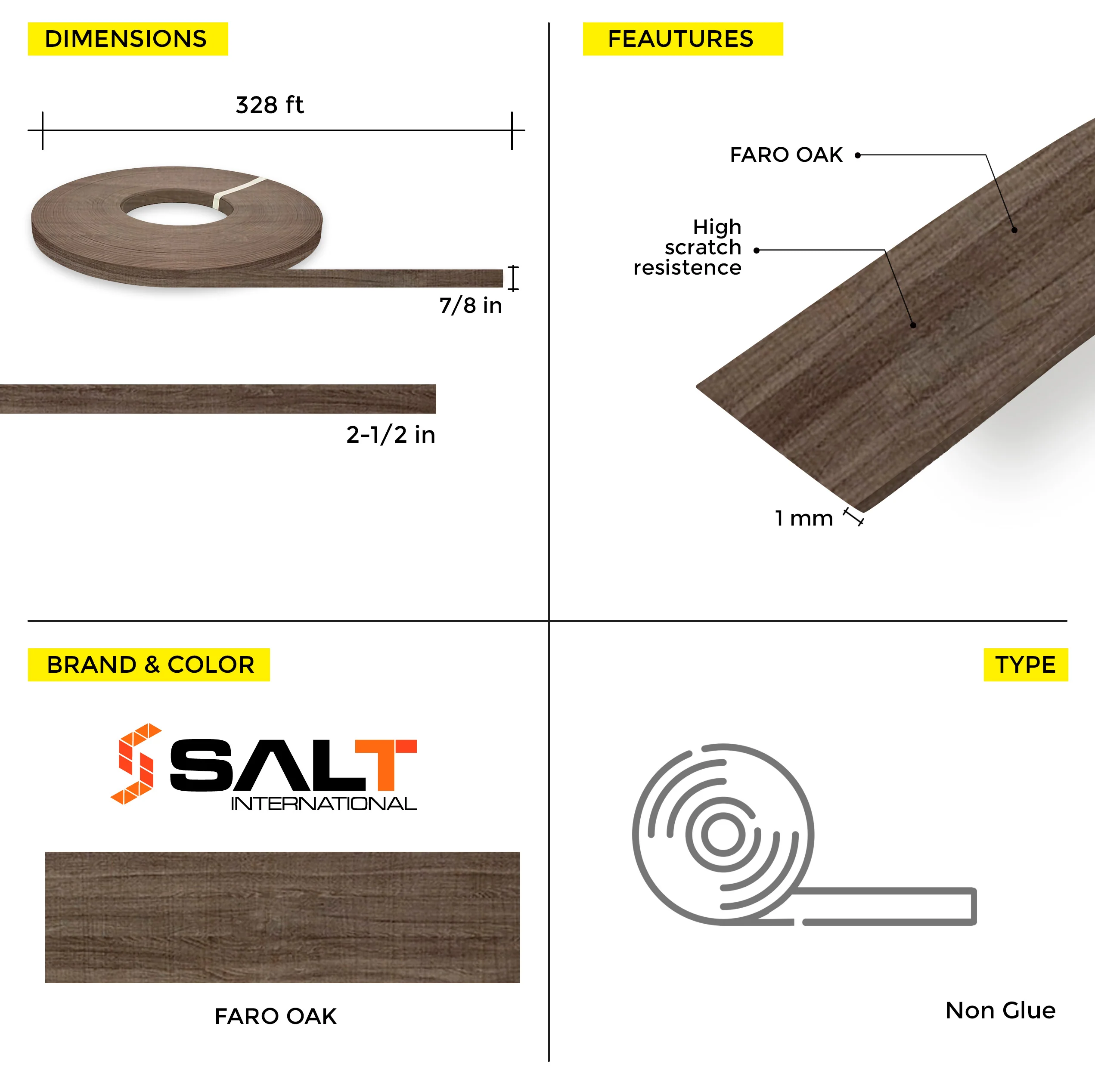 Faro Oak PVC Edge Banding (328 ft x 1 mm) - Image 9