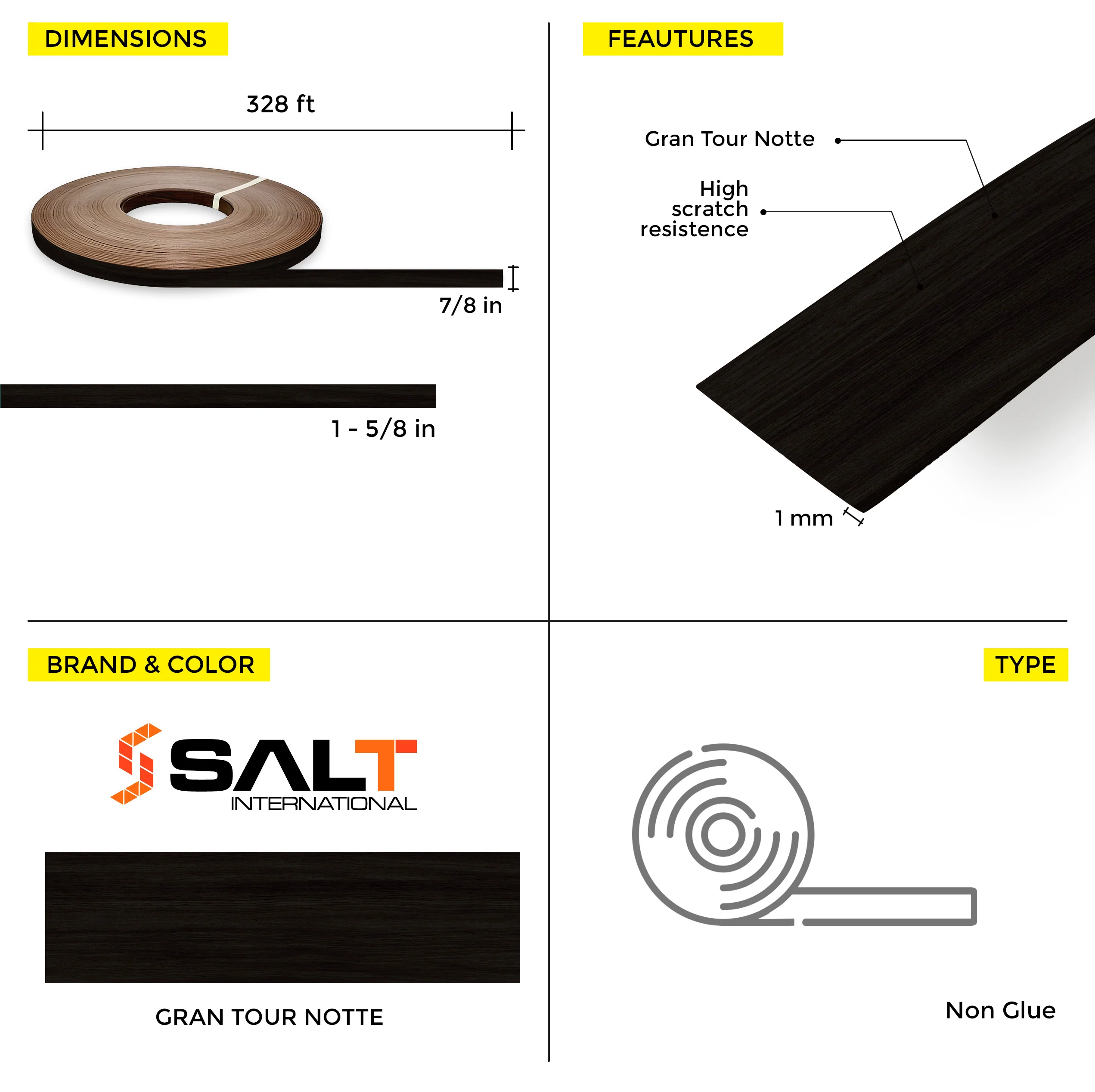 Gran Tour PVC Edge Banding (328 ft x 1 mm) - Image 7
