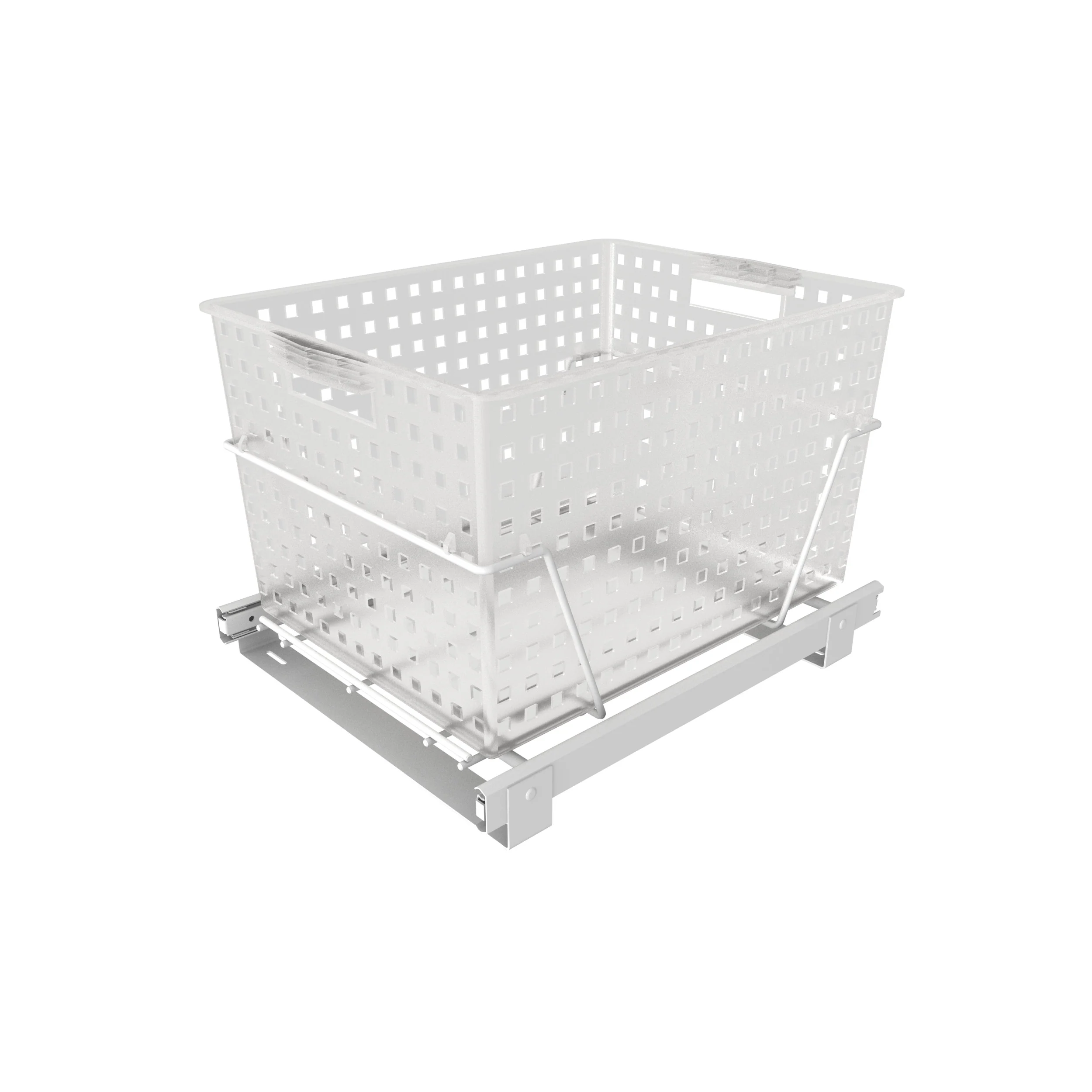 Pullout Hamper/Utility Basket White  14.4 in (366 mm) W x 18.15 in (461 mm) D x 11.9 in (302 mm) H - Image 2