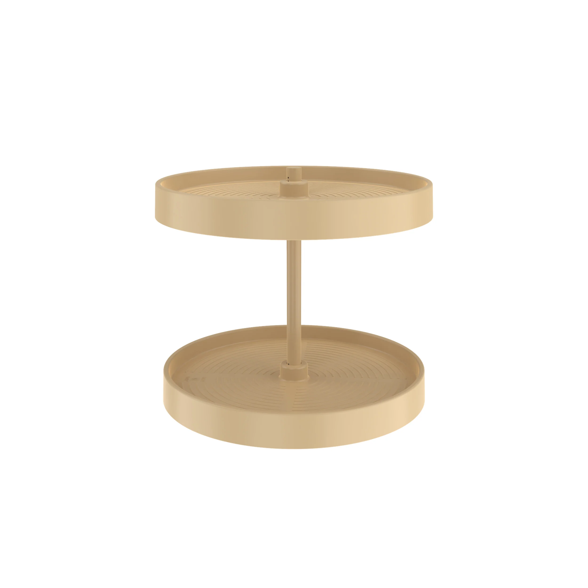 18 in Almond Polymer Full Circle Lazy Susans 2-Shelf Almond  18 in (457 mm) W x 18 in (457 mm) D x 17.38 in (441 mm) H - Image 5