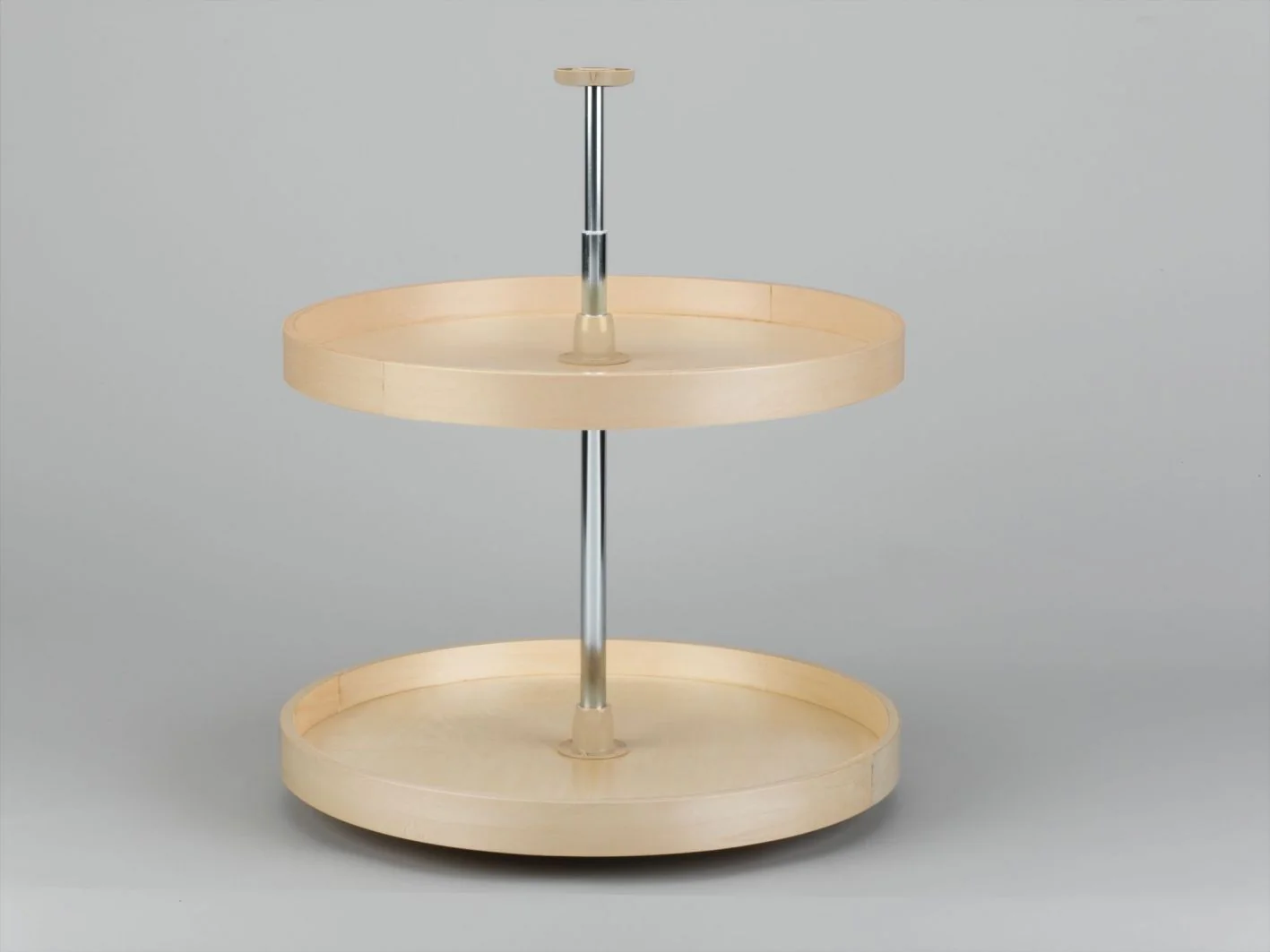 24 in Banded Wood Full Circle Lazy Susans 2-Shelf Natural  24 in (610 mm) W x 24 in (610 mm) D x 26 in (660 mm) H - Image 9