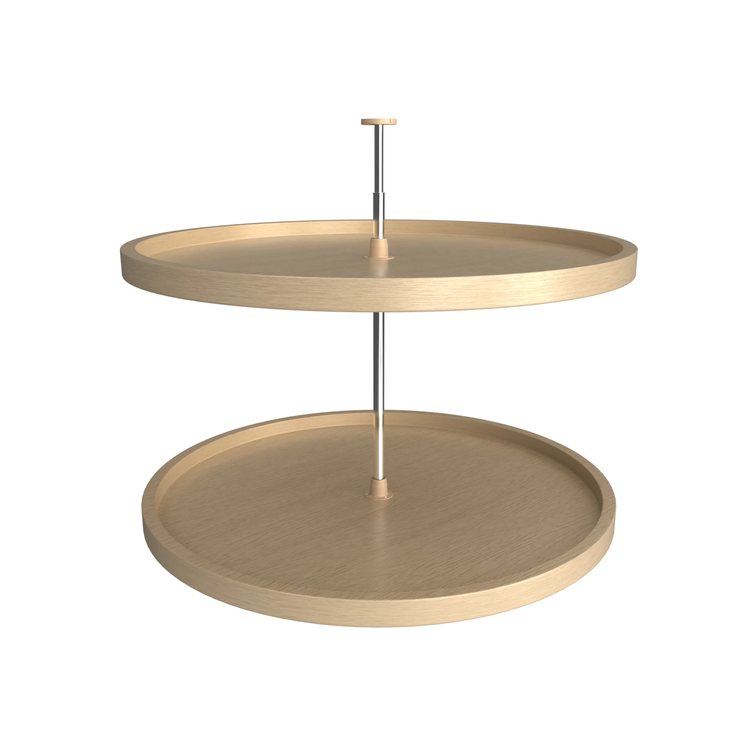 32 in Banded Wood Full Circle Lazy Susans 2-Shelf Natural 32 in (813 mm) W x 32 in (813 mm) D x 32.25 in (819 mm) H - Image 5
