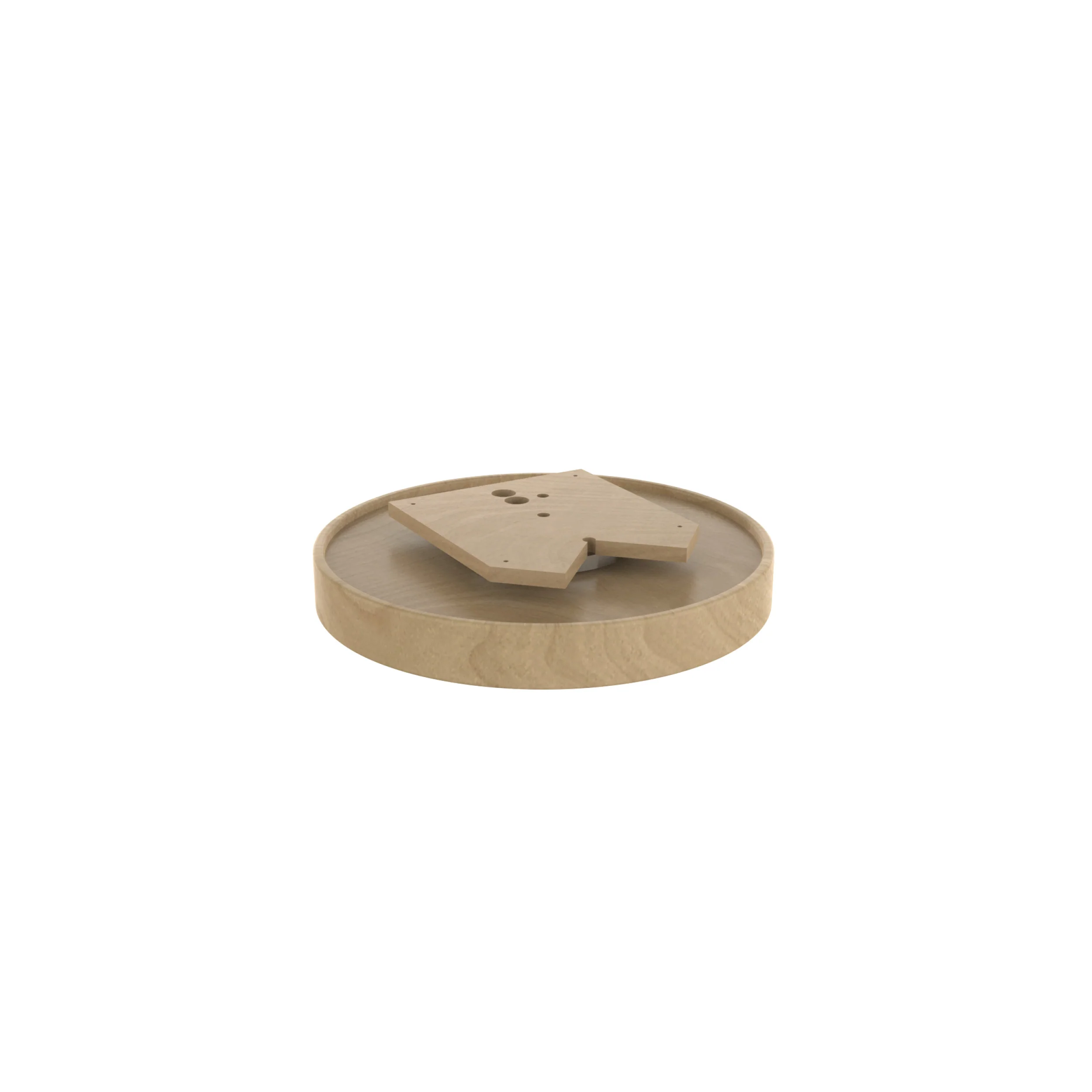 18 in Natural Wood Full Circle Lazy Susan Natural  18 in (457 mm) W x 18 in (457 mm) D x 3.78 in (96 mm) H