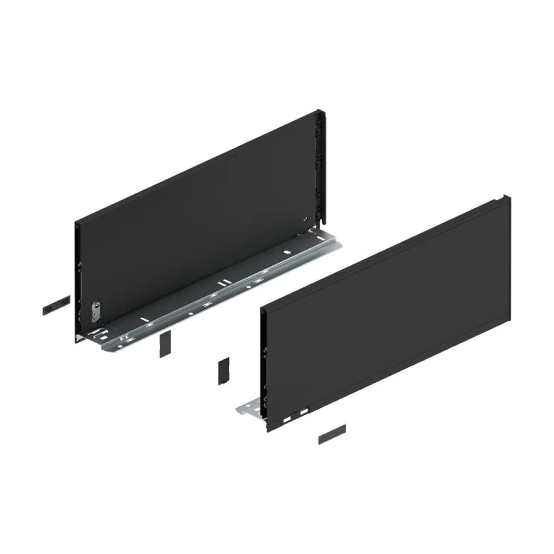 Blum LEGRABOX F-Height Drawer Box Kit Matte Black 125 LB