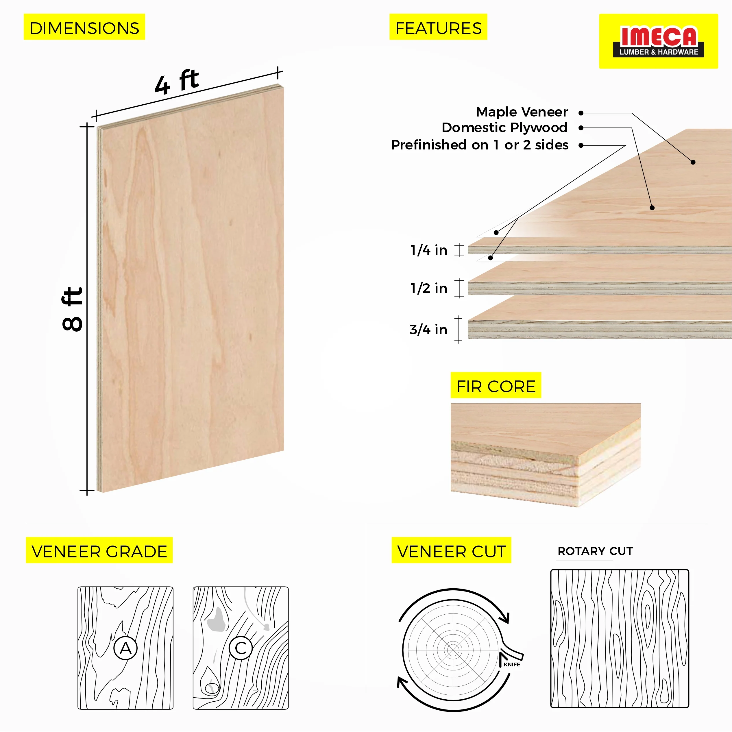 Maple Prefinished Plywood 4 ft x 8 ft (Domestic Plywood) - Image 8