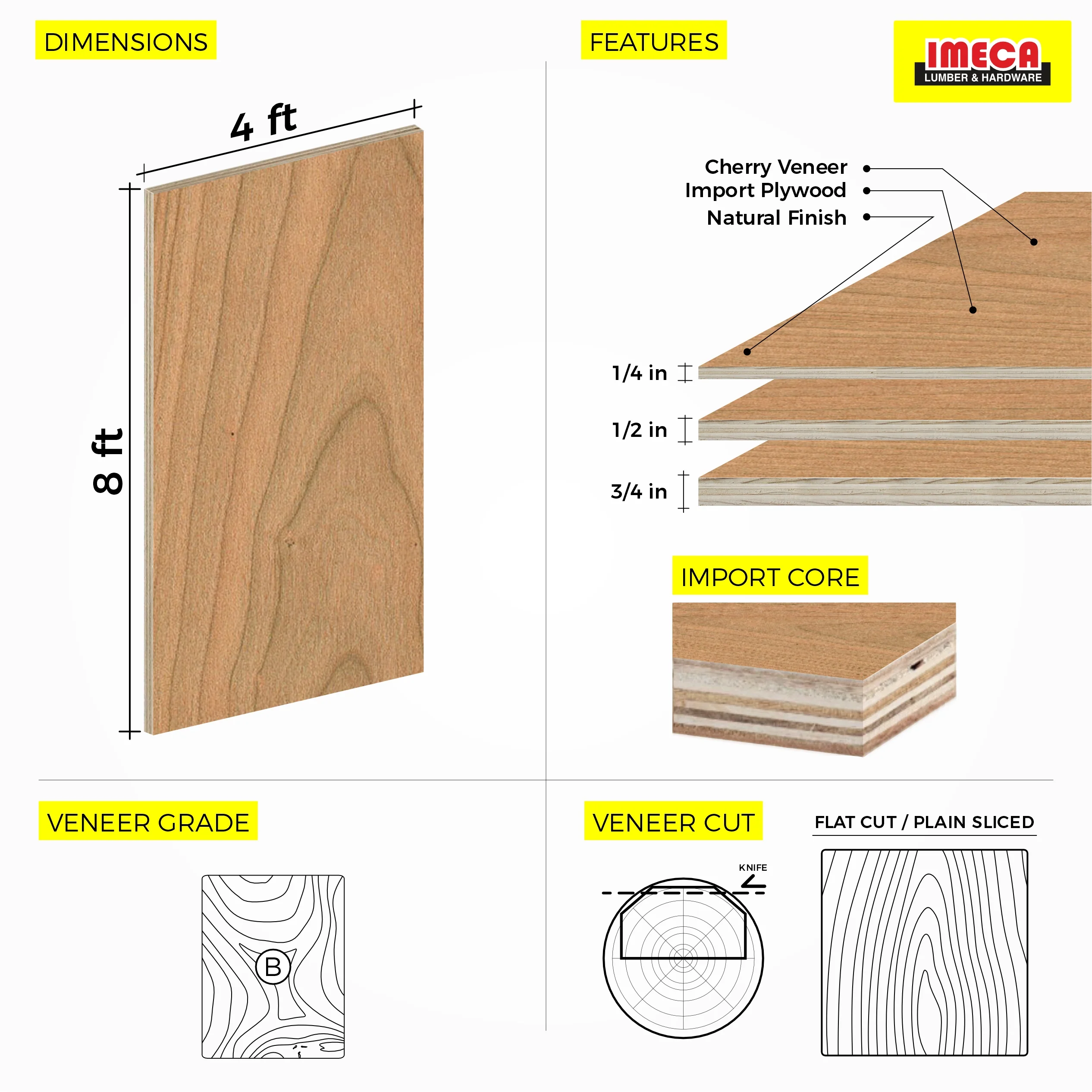 PLYWOOD SAPELE PREFINISHED 1S 1/4 4X8 - Image 2