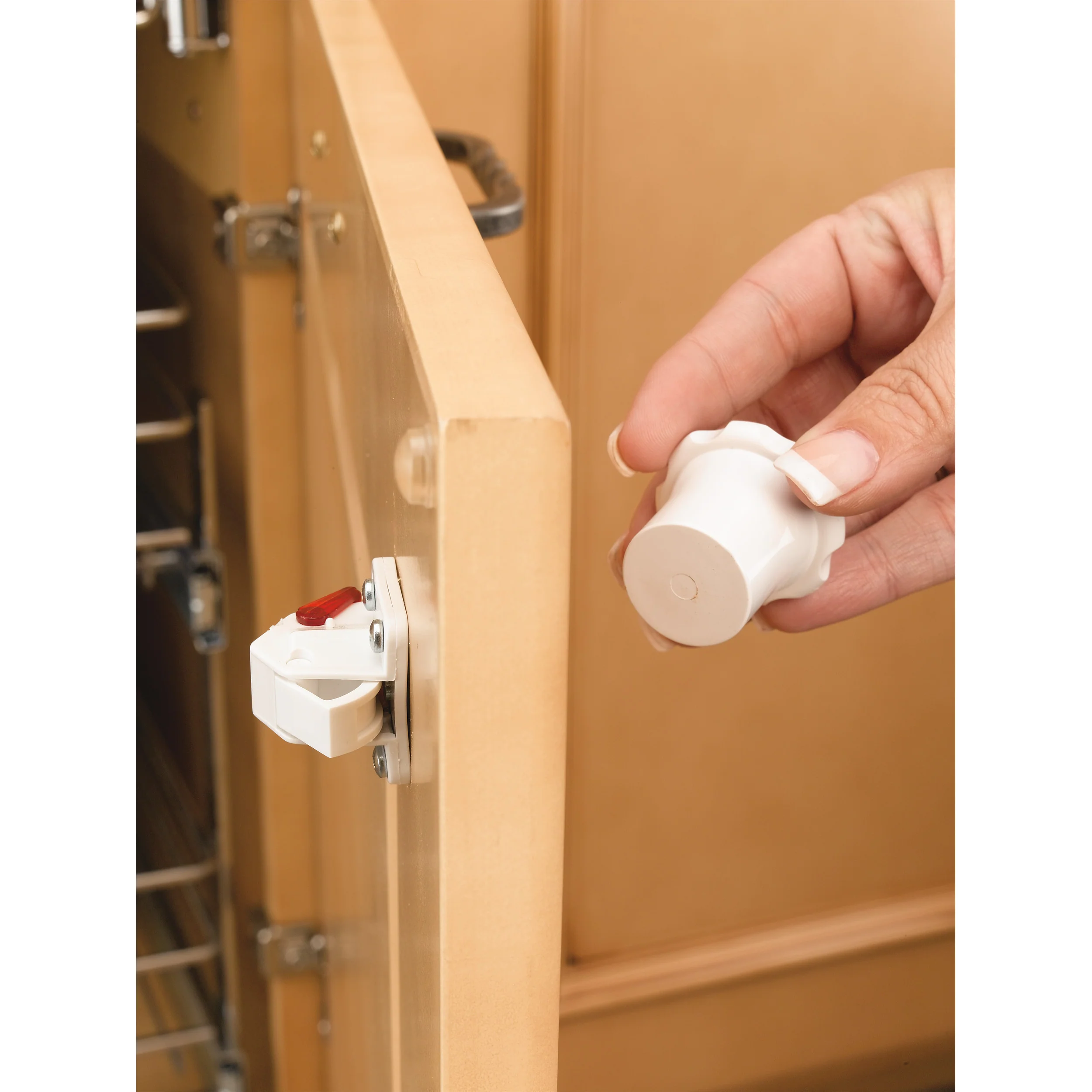 Rev-A-Lock Cabinet Security System Set White 1.38 in (35 mm) W x 2.25 in (57 mm) D x 1.38 in (35 mm) H - Image 6