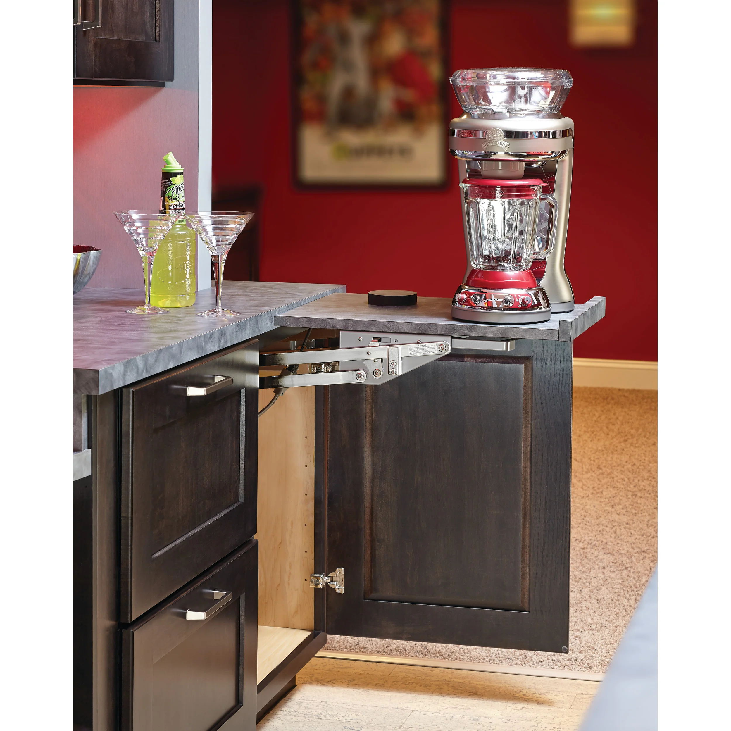 Heavy Duty Appliance Lift Soft-Close Zinc 12 in (305 mm) W x 22.5 in (572 mm) D x 20.63 in (524 mm) H - Image 3
