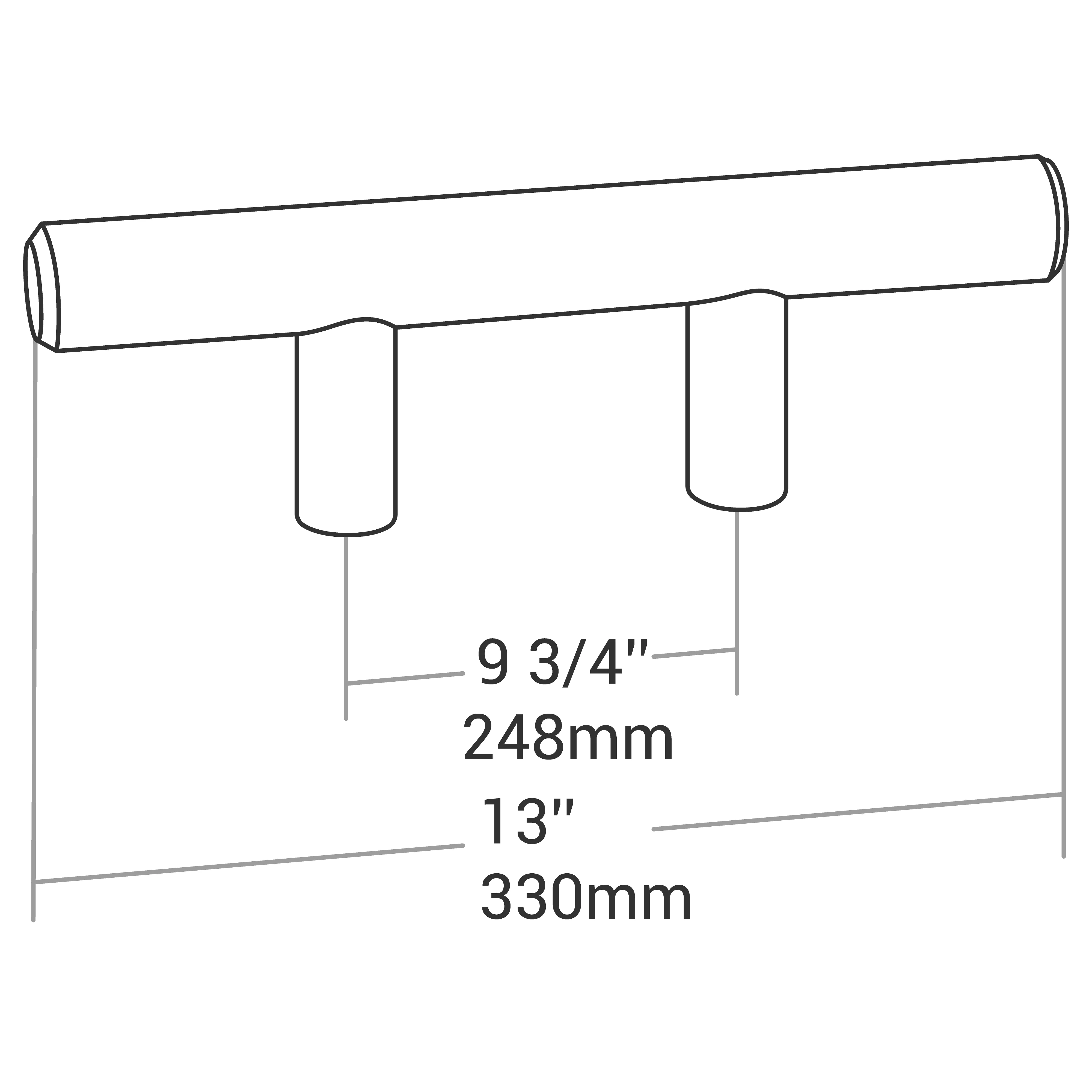 HANDLE 9520C/C 9 3/4" O/A13" MATTE BLACK - Image 3