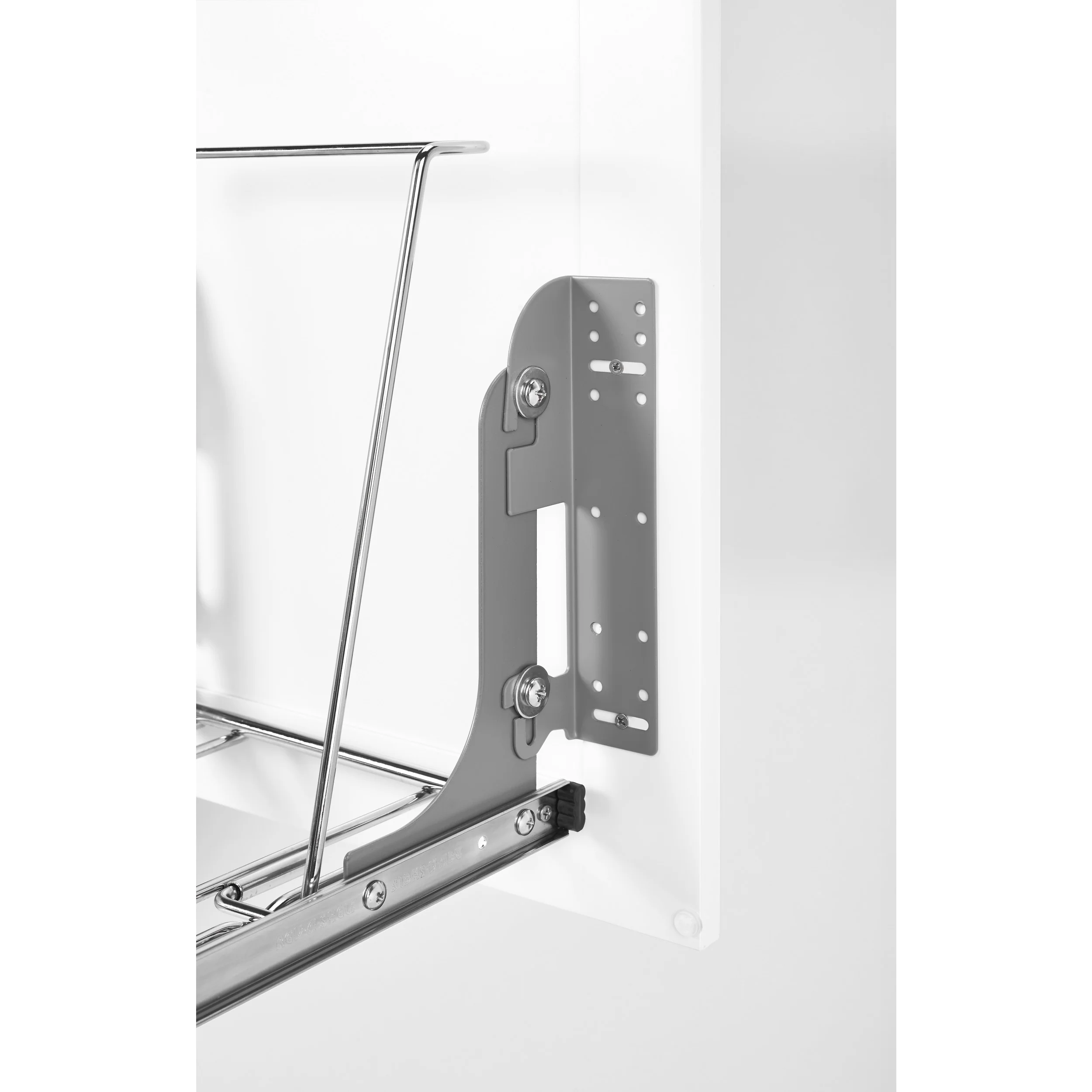 35 Qrt Pull-Out Waste Container Metallic Silver  10.63 in (270 mm) W x 22 in (559 mm) D x 19.25 in (489 mm) H - Image 4