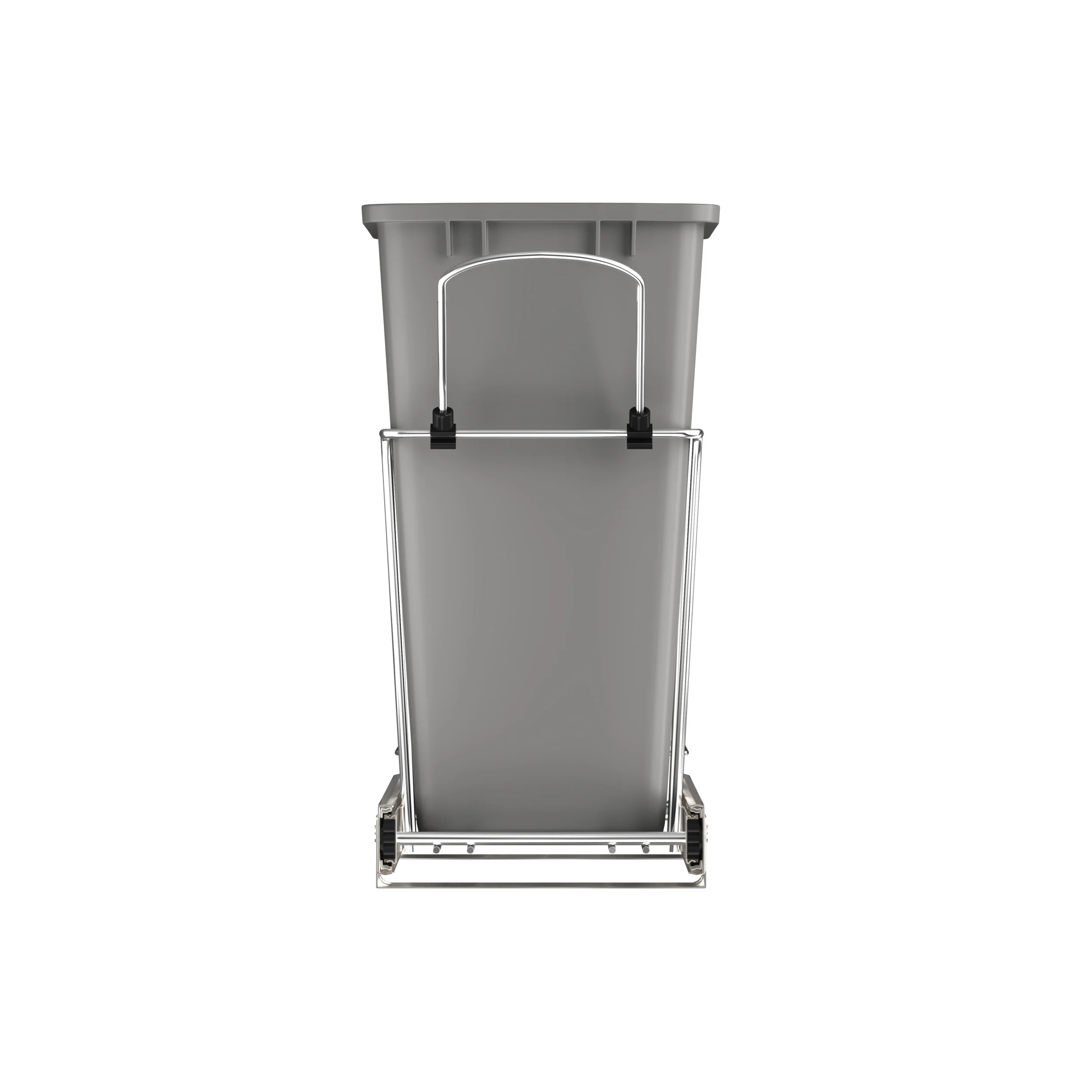35 Qrt Pull-Out Waste Container Metallic Silver  10.63 in (270 mm) W x 22 in (559 mm) D x 19.25 in (489 mm) H - Image 5
