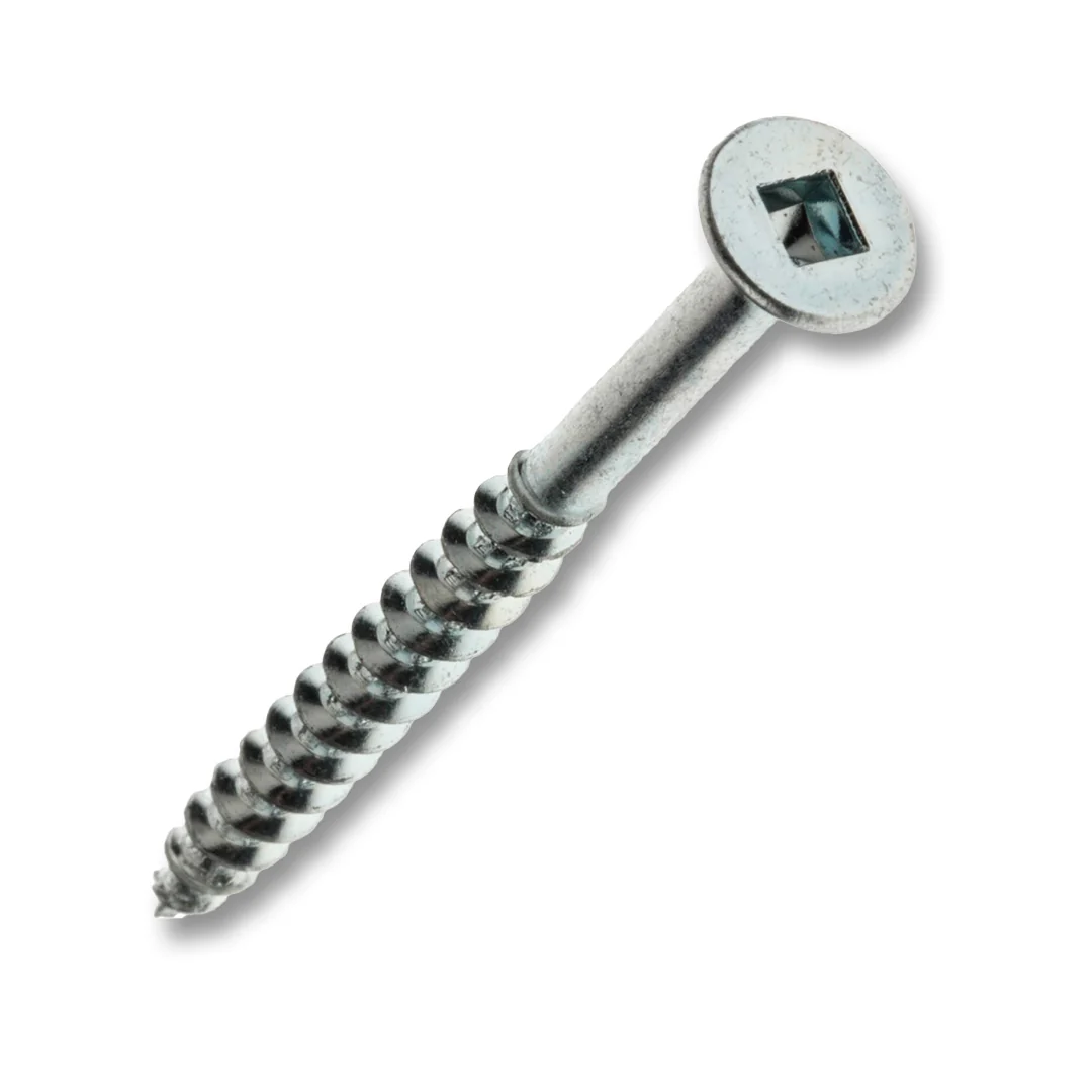WOOD SCREWS IMEX SQUARE FLAT HEAD WITH NIBS #8 1-1/2" TYPE17 COARSE ZINC 5.000 BULK