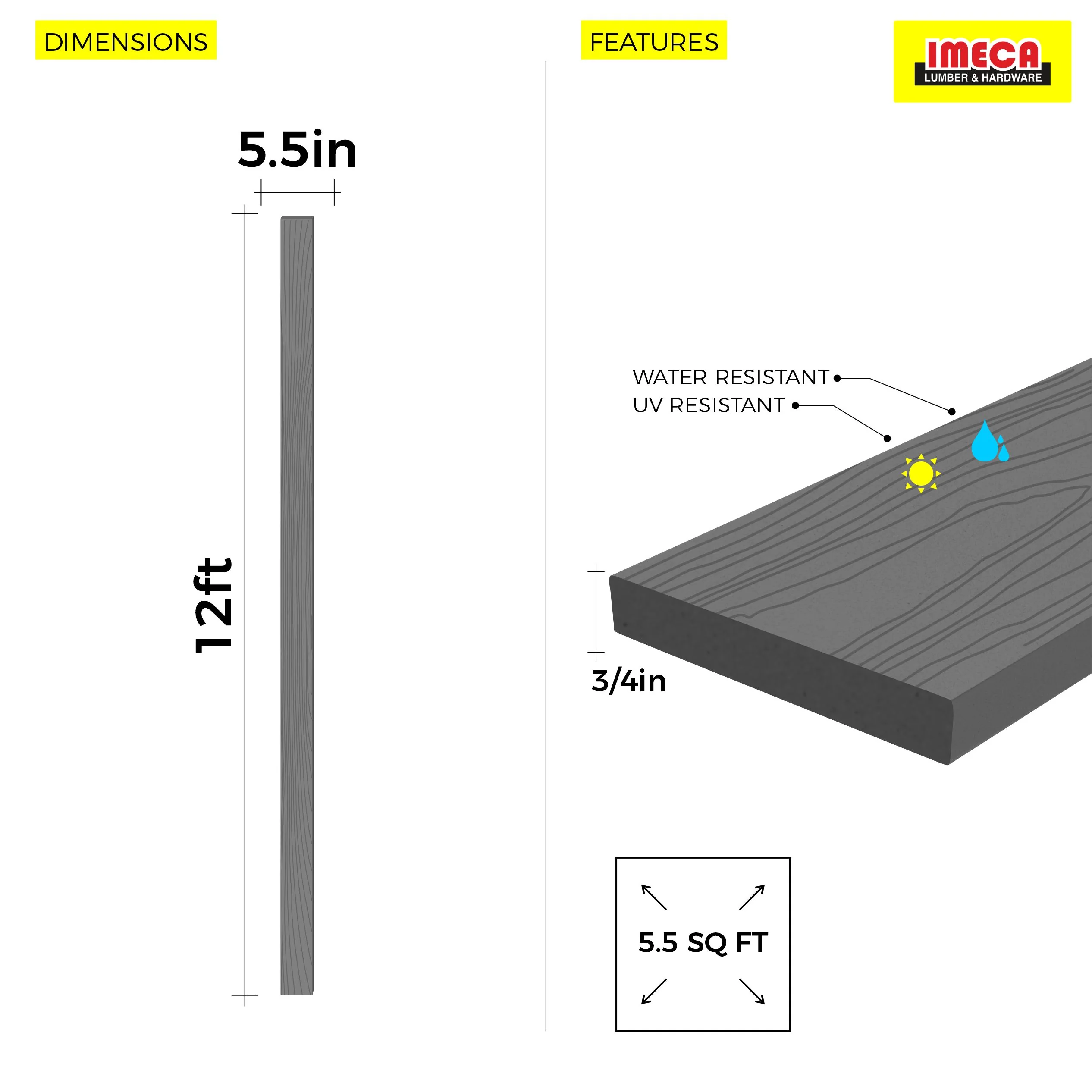 TRIM BOARDS 131G C31 LIGHT GRAY 12FT - Image 4