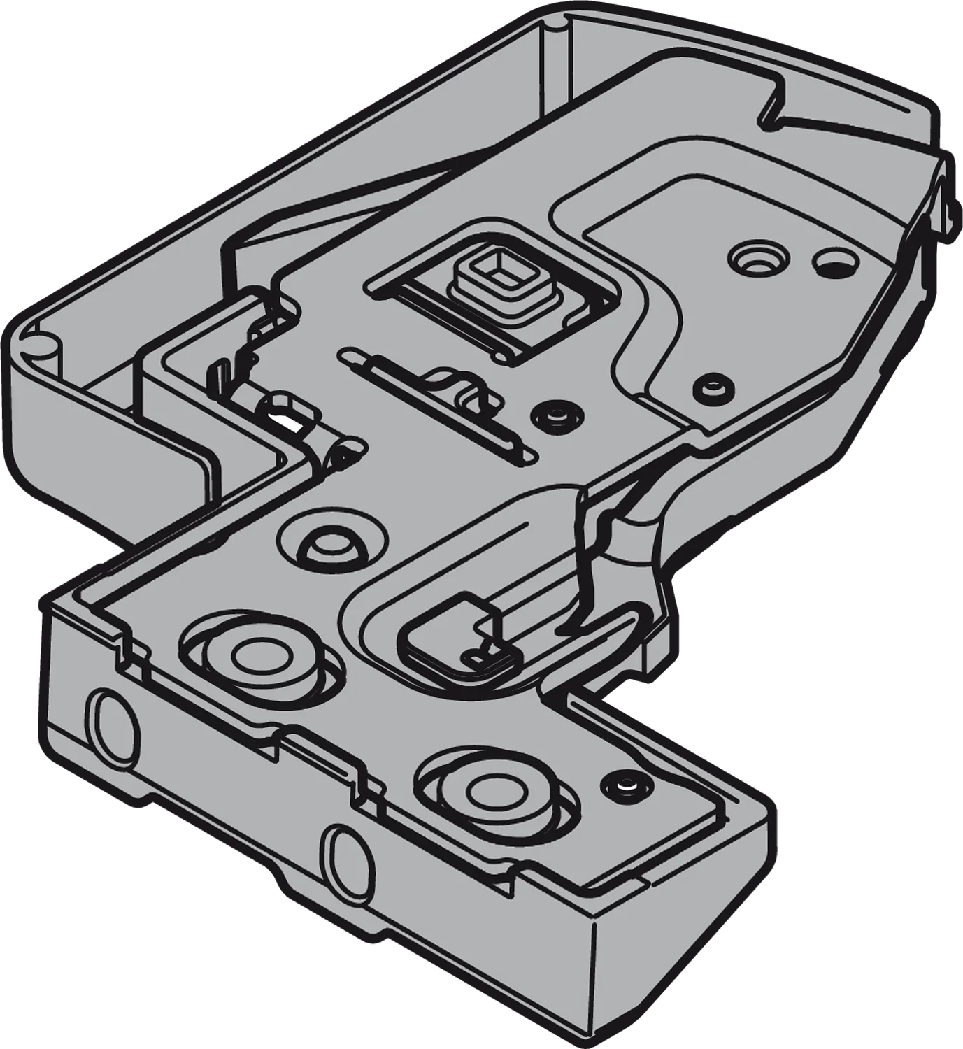 Locking device for MOVENTO 763/9 drawer runners Standard Orange Left - Image 2