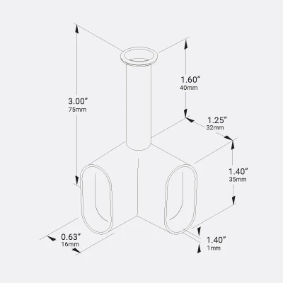 CORNER SUPPORT FOR OVAL CLOSET TUBE CH