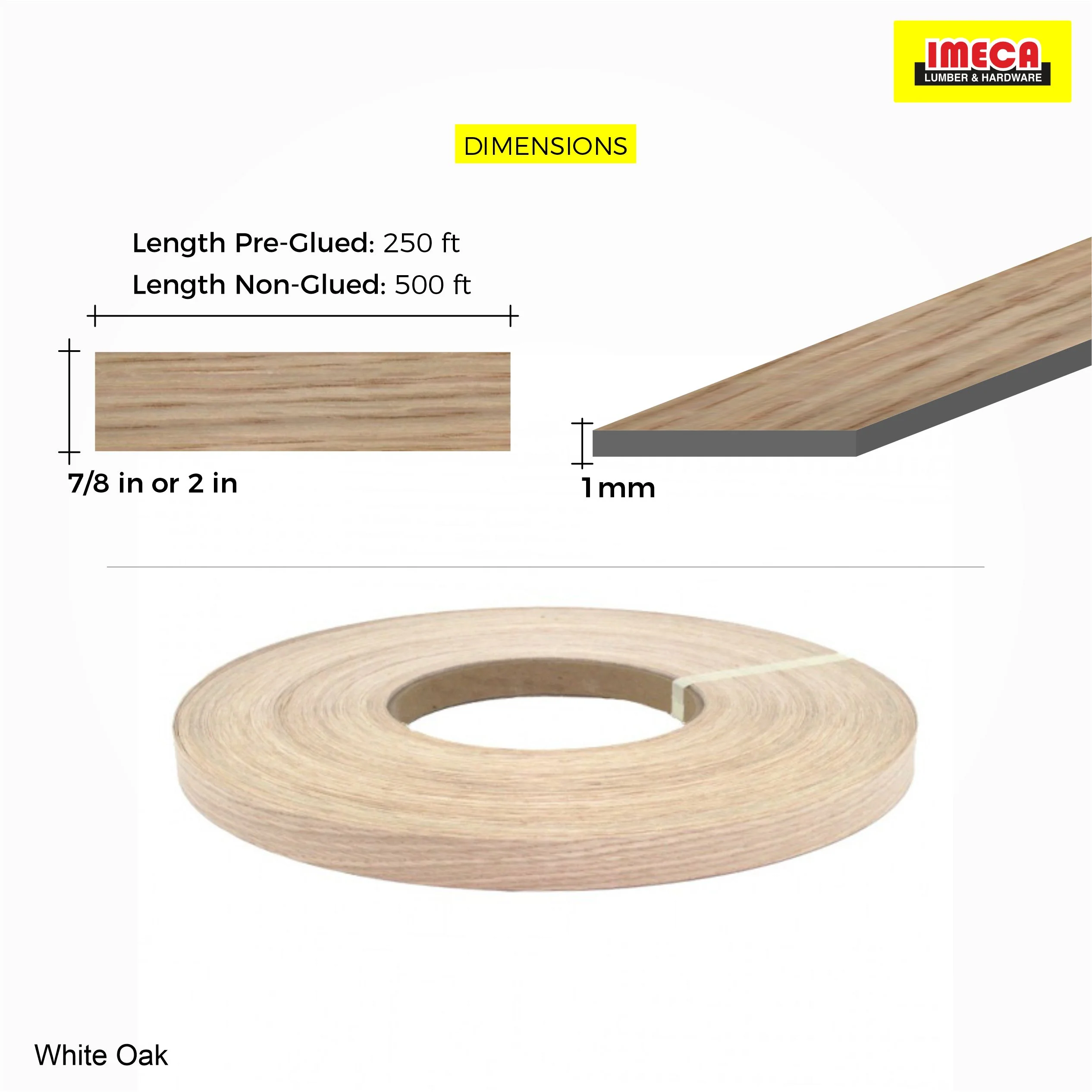 White Oak Wood Veneer Edge Banding - Image 12