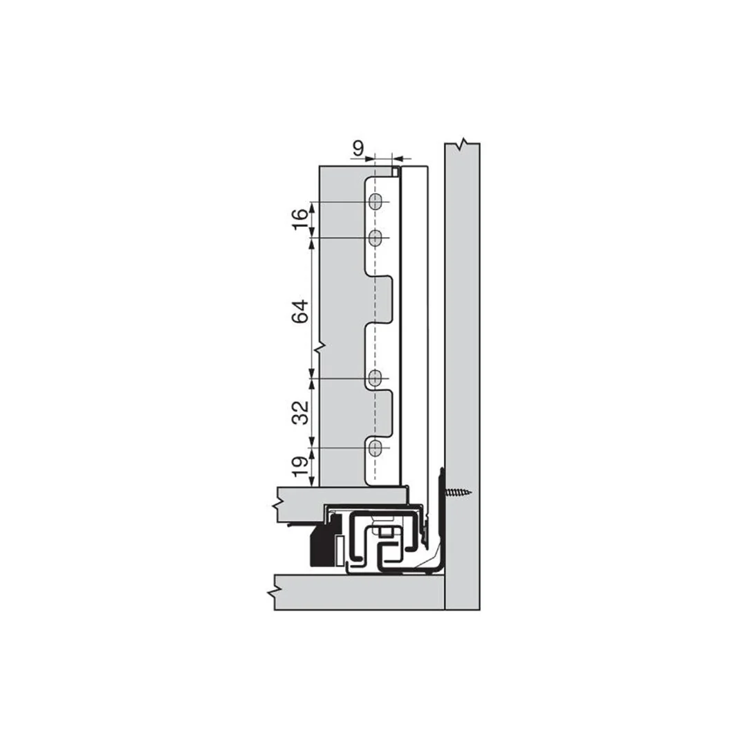 Blum LEGRABOX C-Height Rear Fixing Bracket Matte Black R+L - Image 3